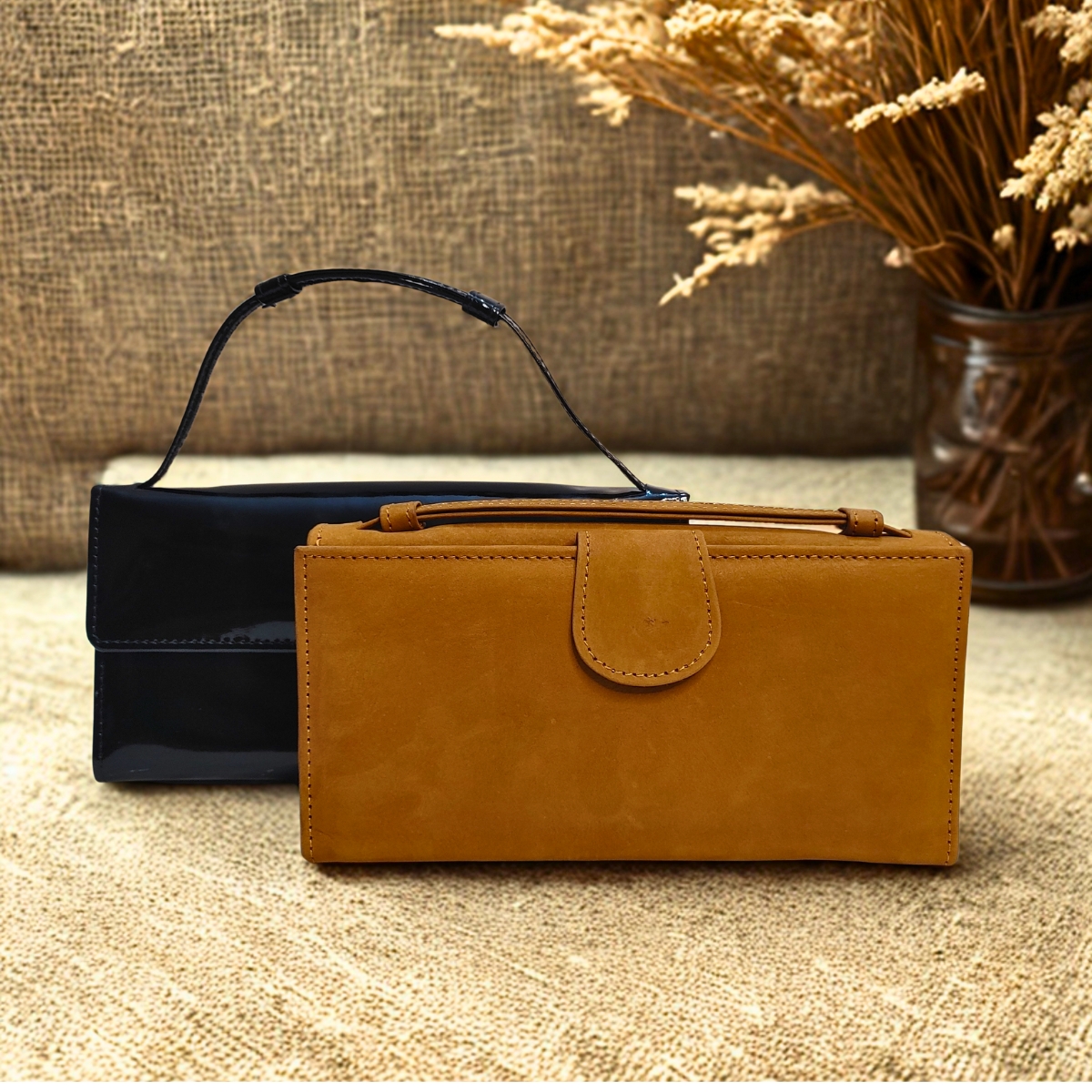 Bill Fold Ladies Clutch with Handle