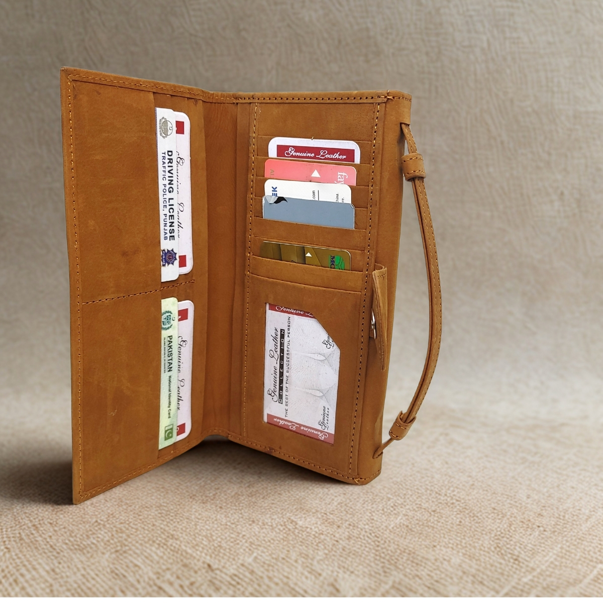 Bill Fold Ladies Clutch with Handle - Image 3